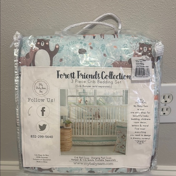 My Baby Dam Forest Friends Crib Bedding Set - Picture 1 of 3